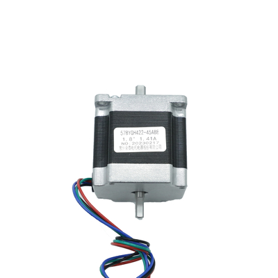 কেনা Nema23 57mm ডাবল আউটপুট শ্যাফ্ট হাইব্রিড স্টেপার মোটর 1.41A 5.07V 1.25N.M online manufacture